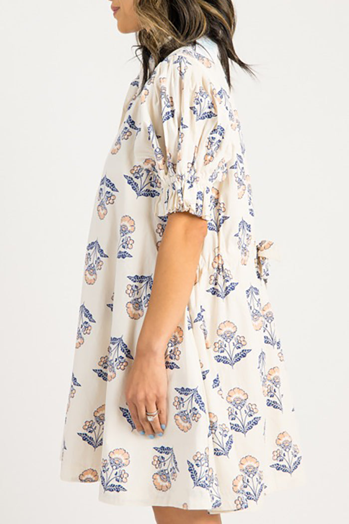 Vintage Floral Tie Back Dress