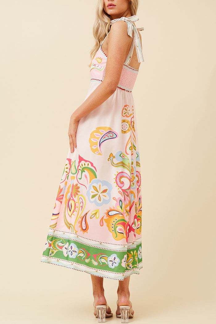 Square Neckline Straps Pocket Dress