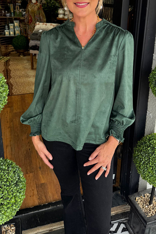 Long Sleeve V-Neck Top