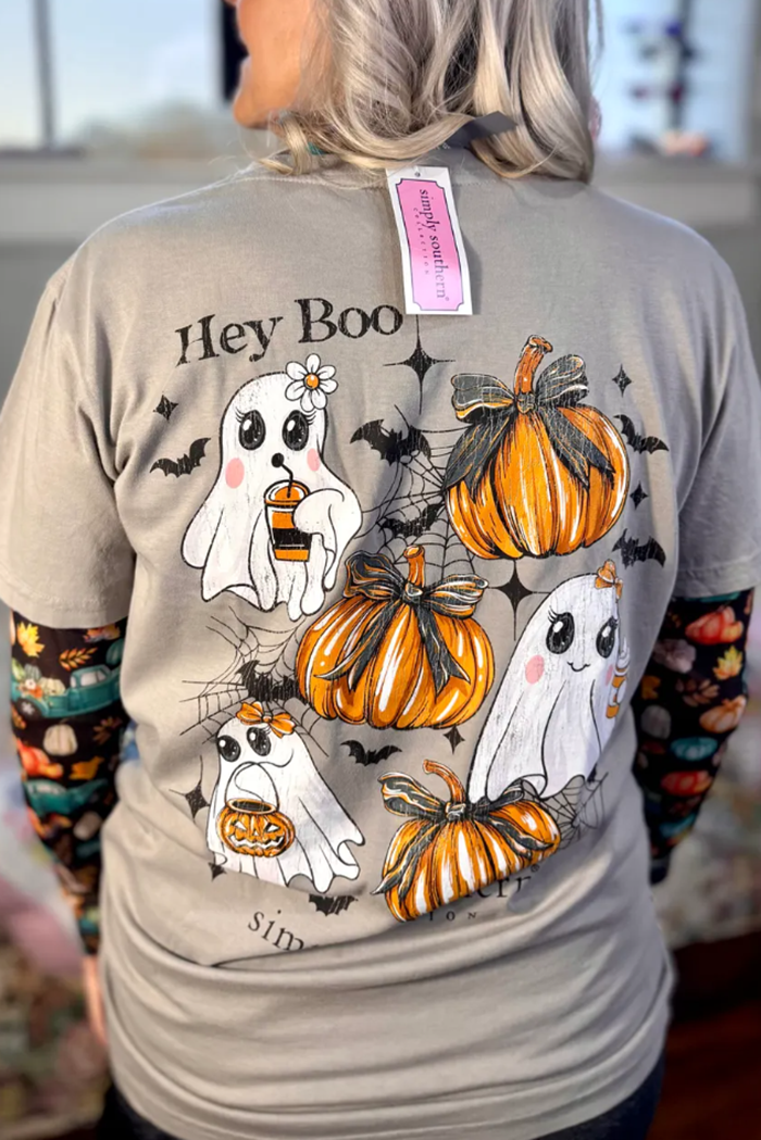Hey Boo Ghost Short Sleeved Tee