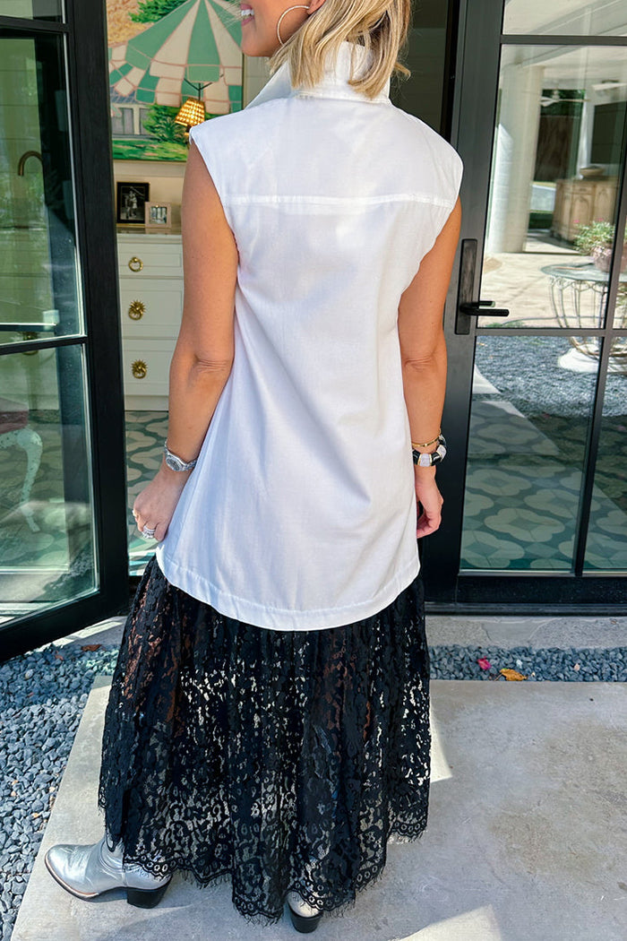 In The Moment Lace Shirt Dress