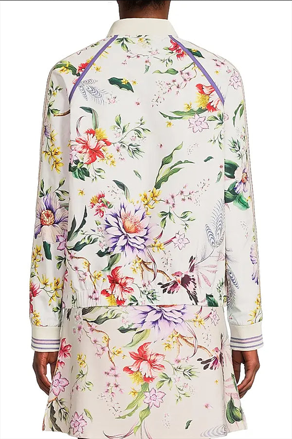 Casual Floral Zipper Jacket