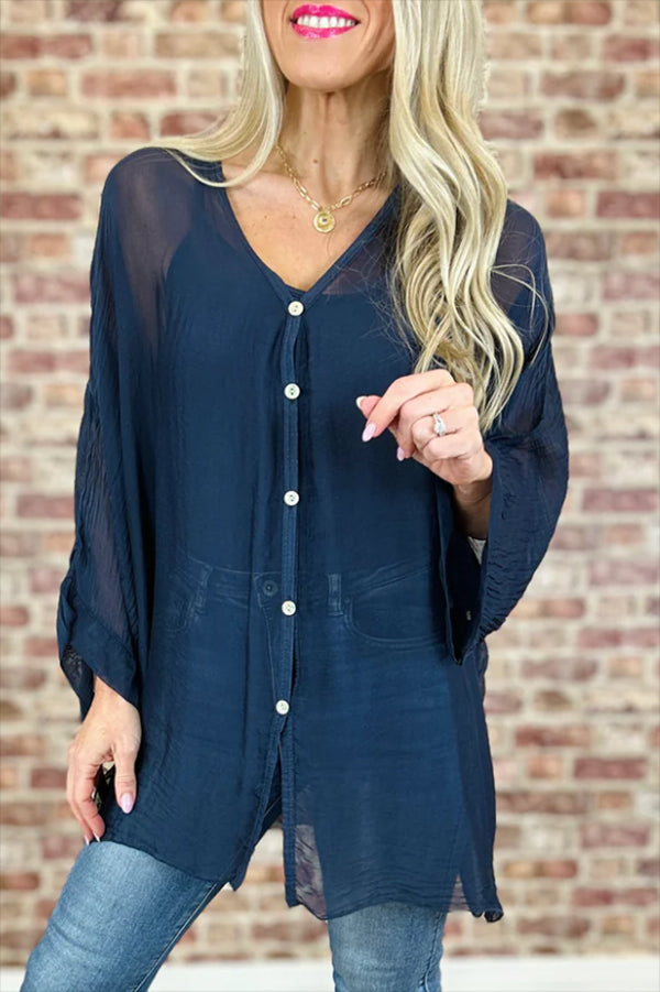 Casual Silk Carousel Top