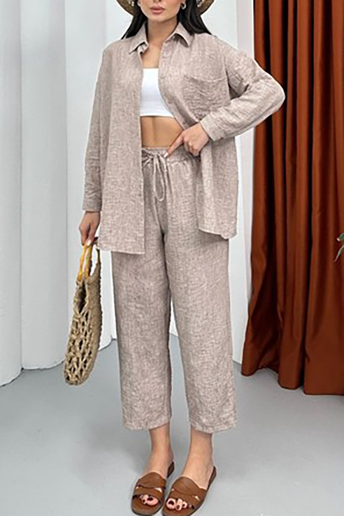 Casual Two-Piece Shirt Set