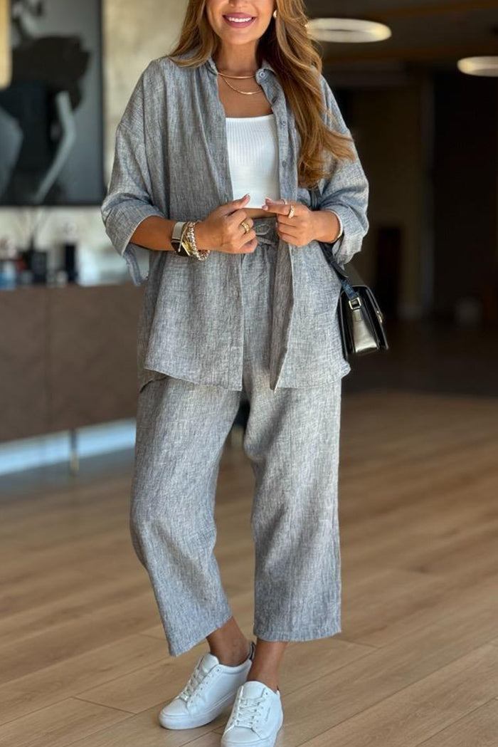 Casual Two-Piece Shirt Set