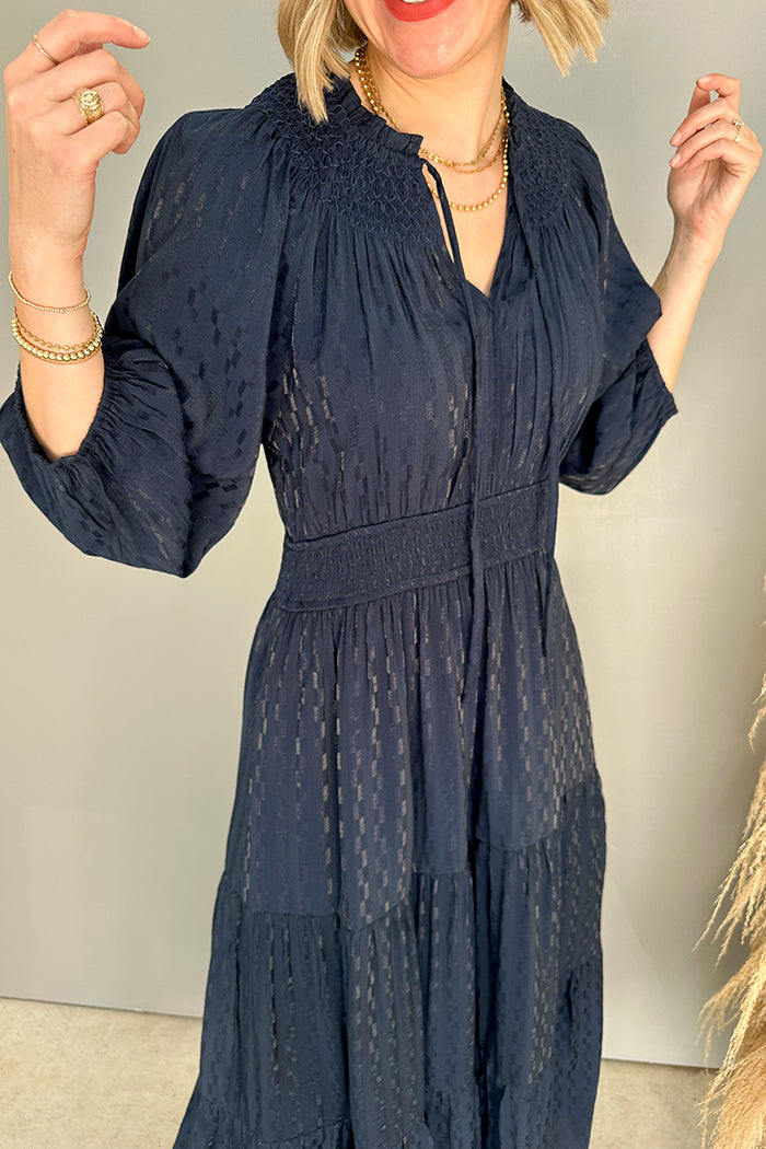 Lace-Up Stretc Waist Dress