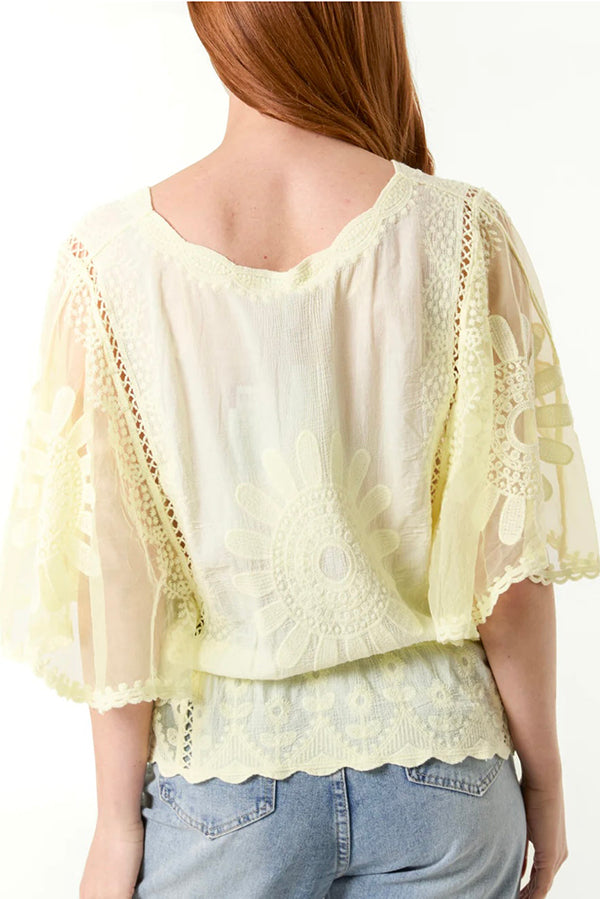 Sun Flower Batwing Top