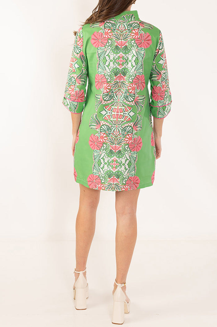 Jade Floral 3/4 Sleeve Dress