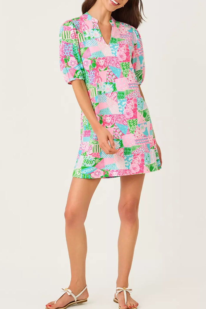Puff Sleeve Floral Dress