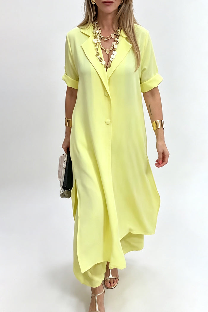 Lapel Tunic & Pants Set