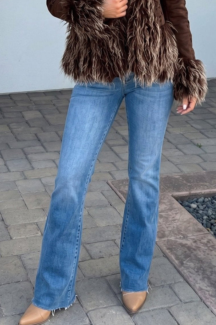 Raw Hem Denim Jeans