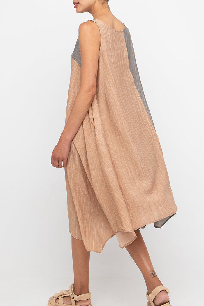 Reversible Sleeveless Pocket Dress