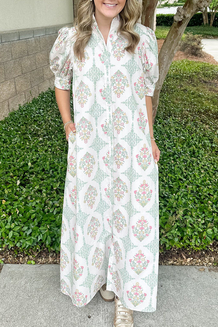 Floral Button Down Maxi Dress