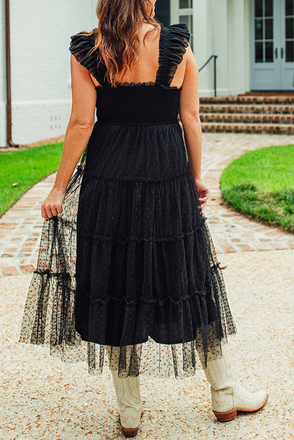 Polka Dot Chiffon Dress