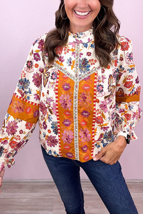 Exclusive Style Floral Border Top