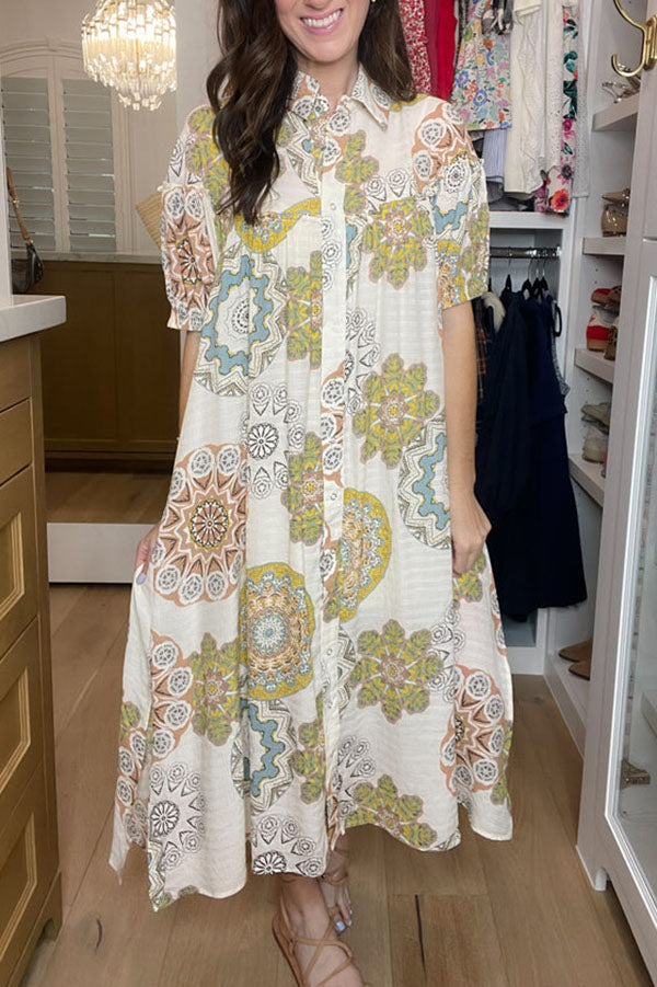 Casual Sunset Mosaic Dress