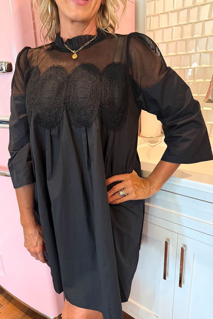 Sheer Lace Relaxed Fit Dress