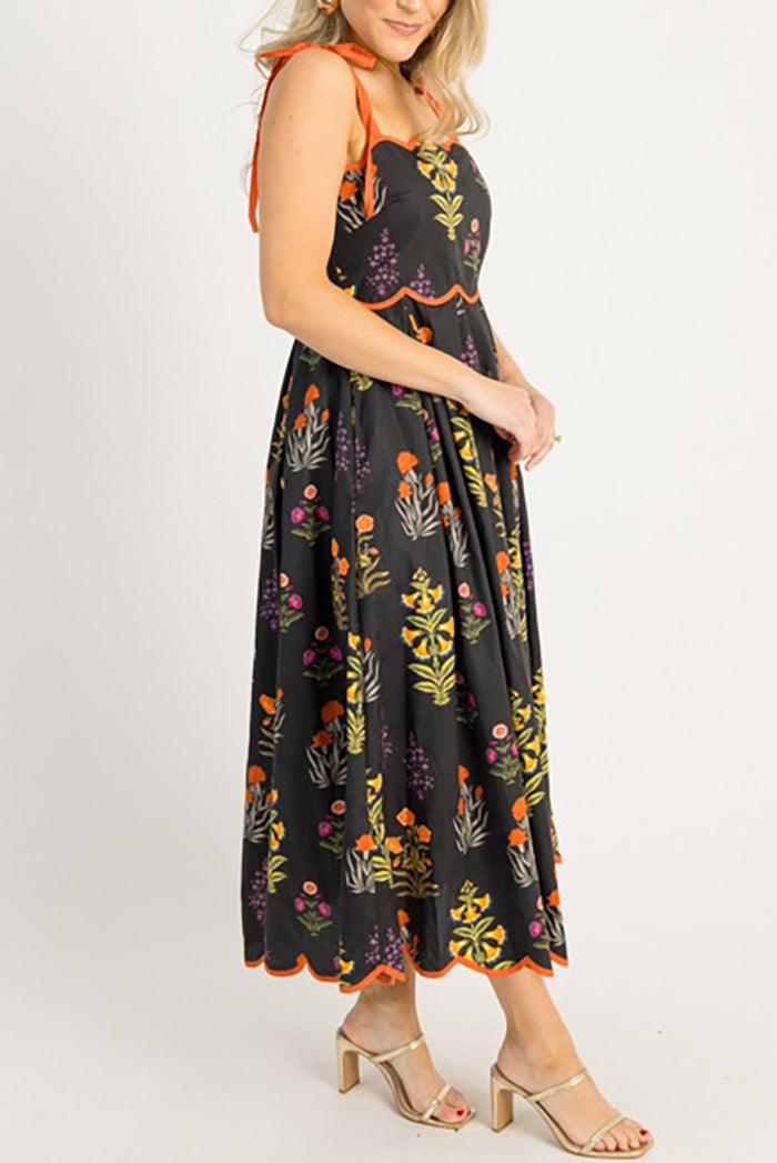 Fresh Blooms Scallop Dress