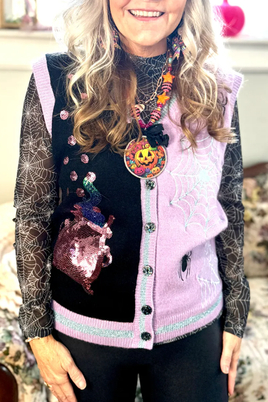 Sequins Cauldron Sleeveless Vest