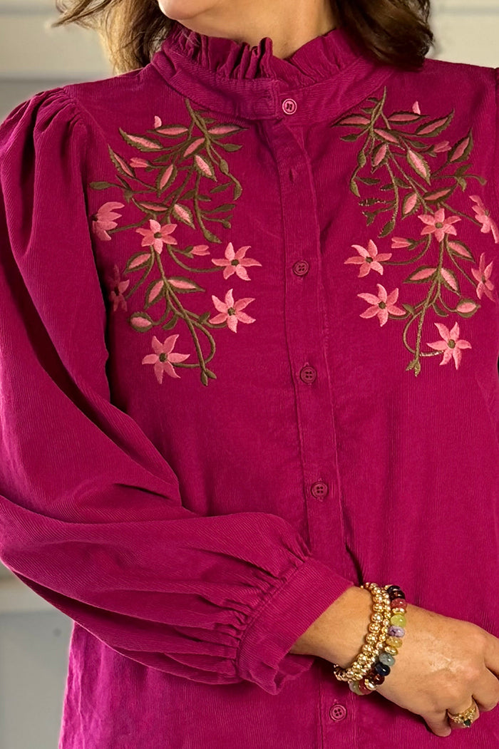 Casual Muse Corduroy Blouse