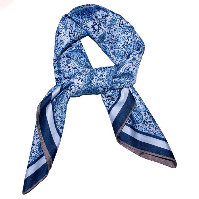 Blue Paisley Double-Sided Scarf