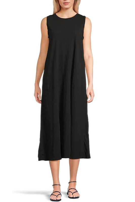 Casual Sleeveless Pockets Dress