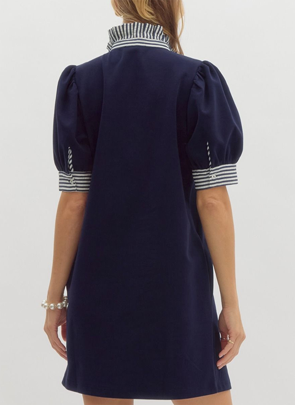 Sadie Stripe Collar Mini Dress