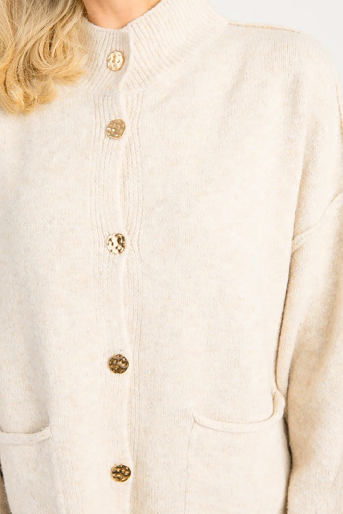Casual Button Pocket Cardigan