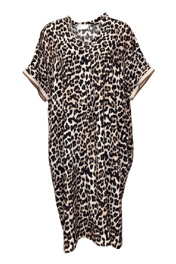 Casual Leopard Pocket Dress