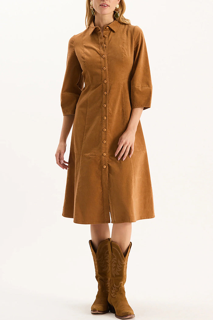 Casual Cord Corduroy Dress