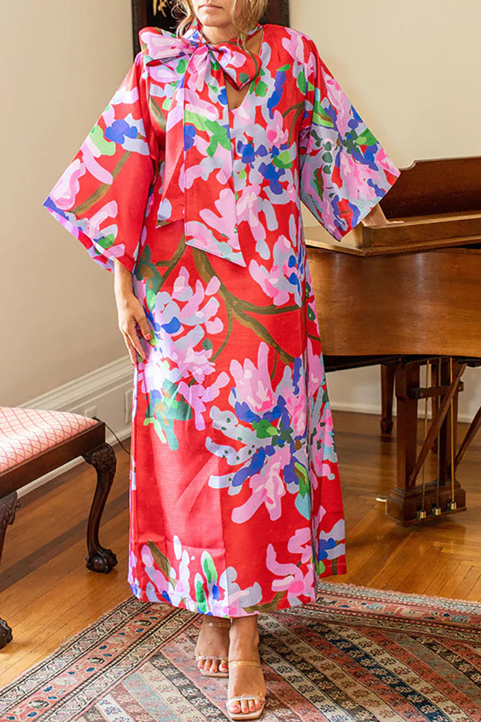 Reversible Floral Print Maxi Dress