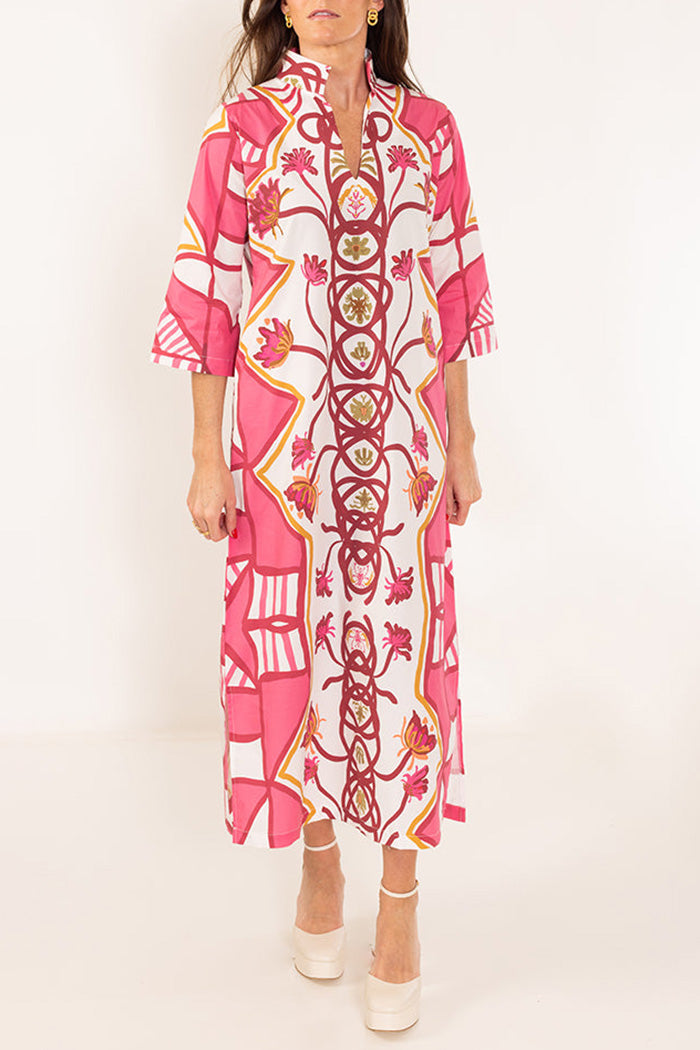 Pink Floral Maxi Dress