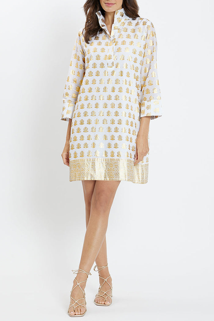 Printed Pattern Pocket Shift Dress