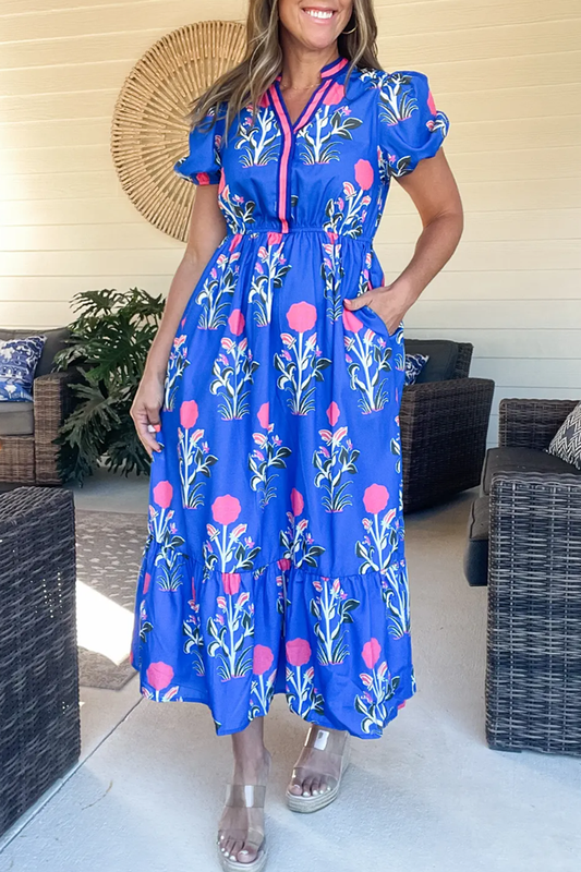 Floral Puff Sleeve Dress