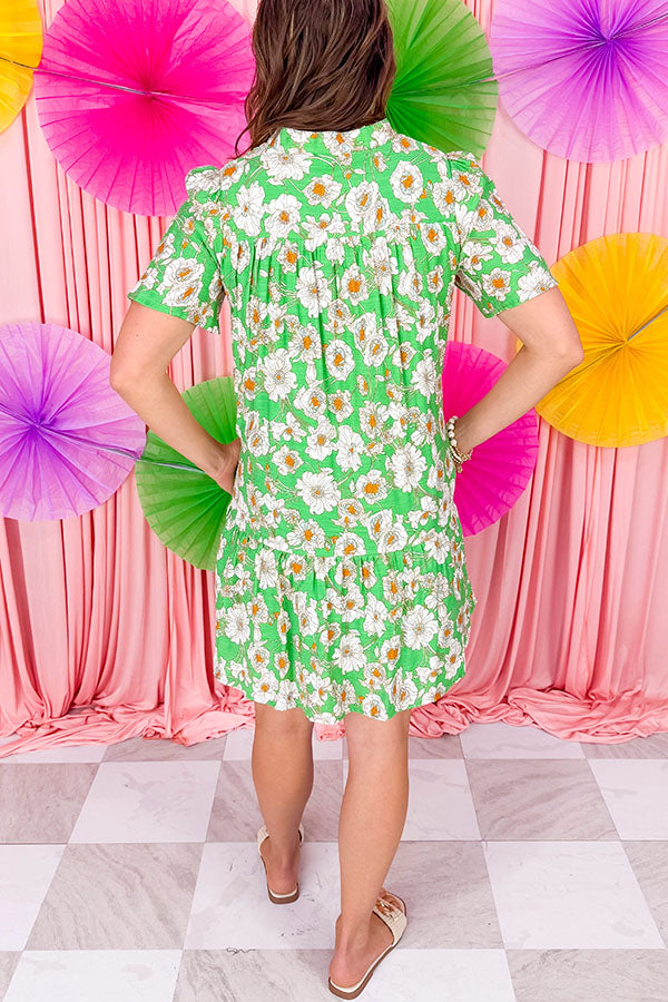 Casual Pocket Floral Dress