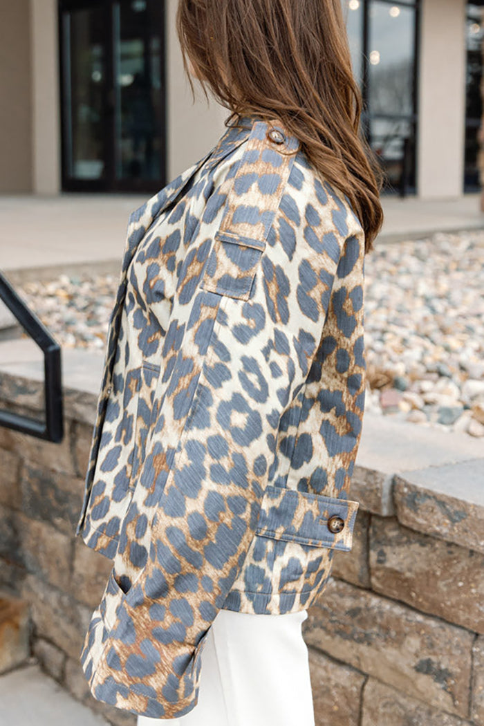 Casual Leopard Print Jacket