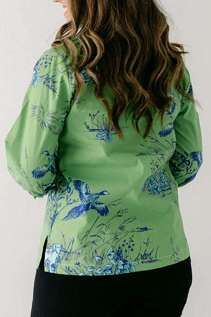 Ruffles Collar Floral Top