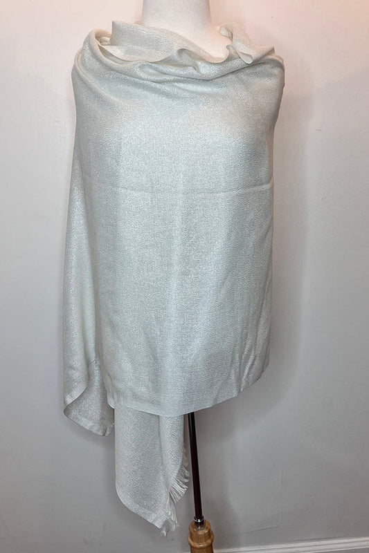 Solid Metallic Woven Evening Wrap