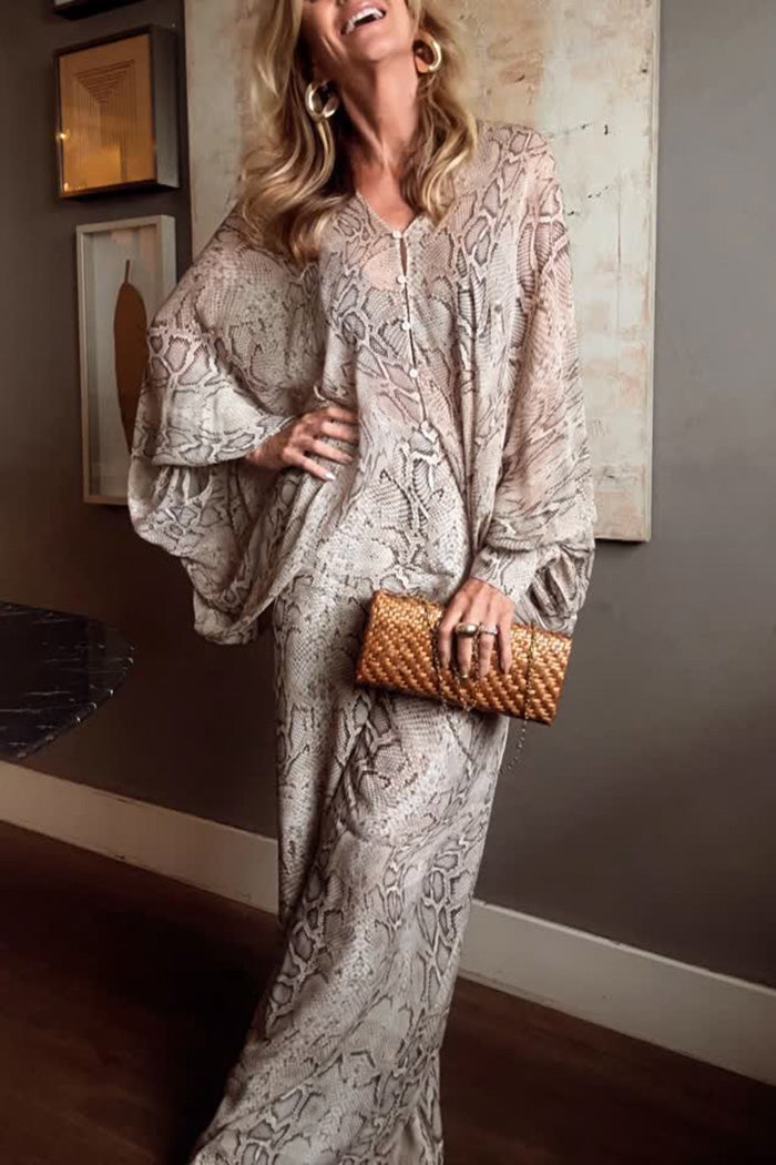 Effortless Snakeskin Print Set