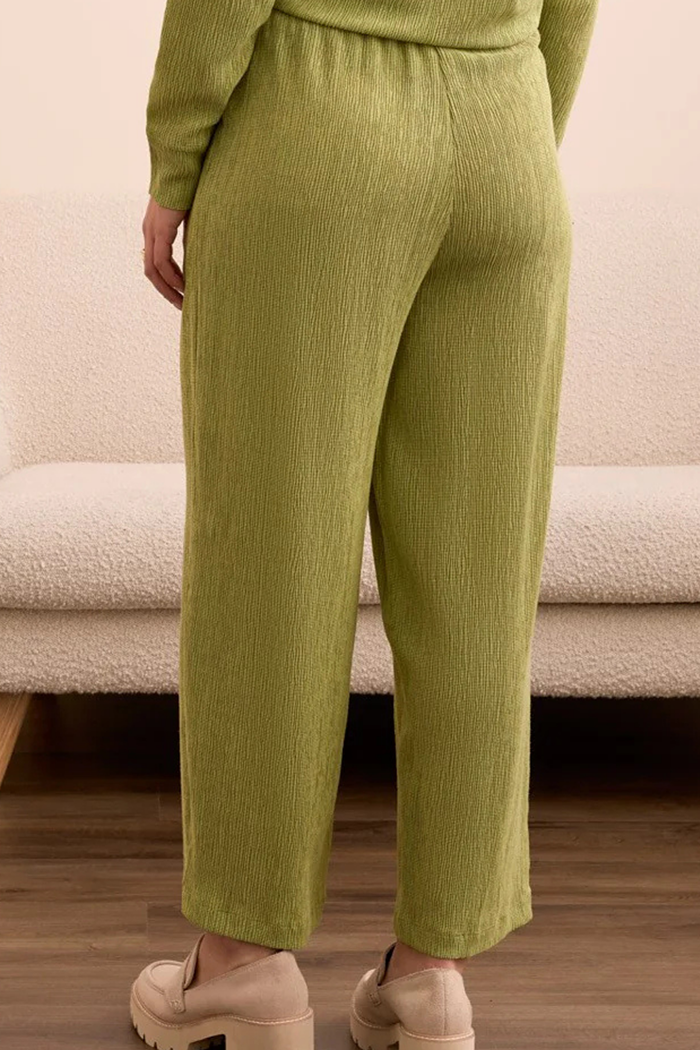 Two-Tone Crinkle Flowy Pant