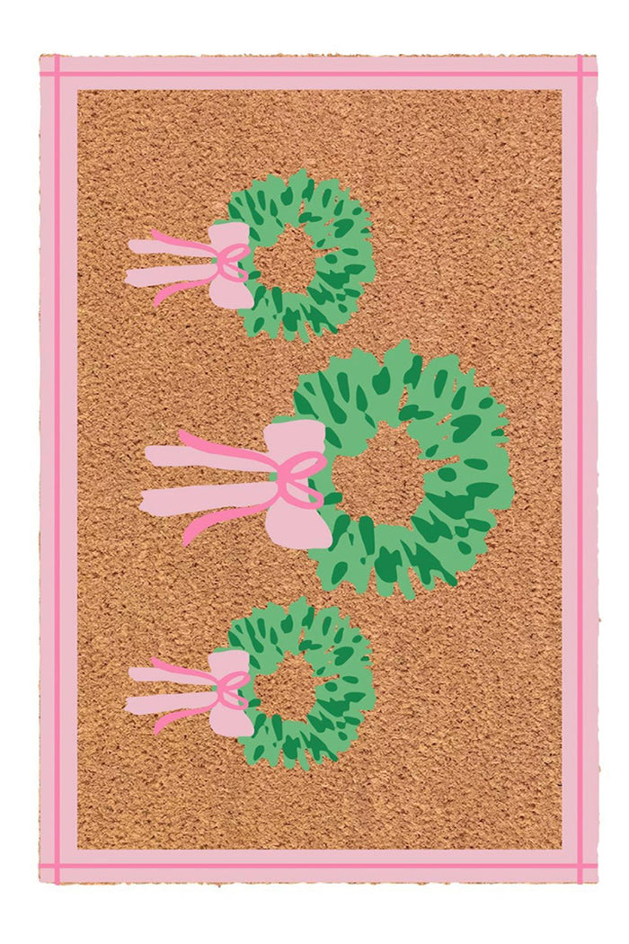 Rosy Wreath Door Mats