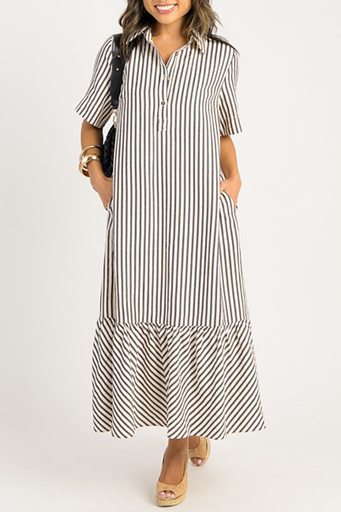 Casual Stripe Maxi Dress