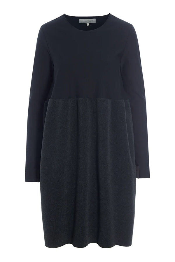 Casual Pleated Patchwork Dress