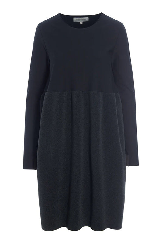 Casual Pleated Patchwork Dress