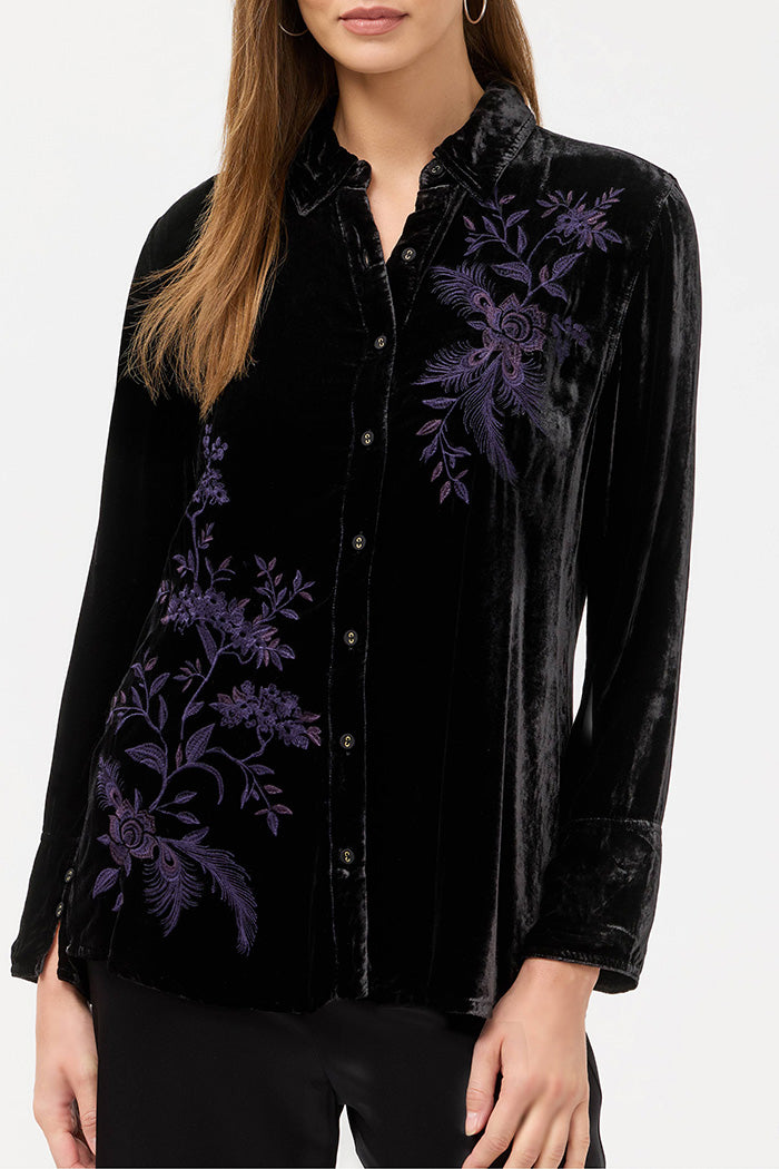 Velvet Vintage Button Down Top