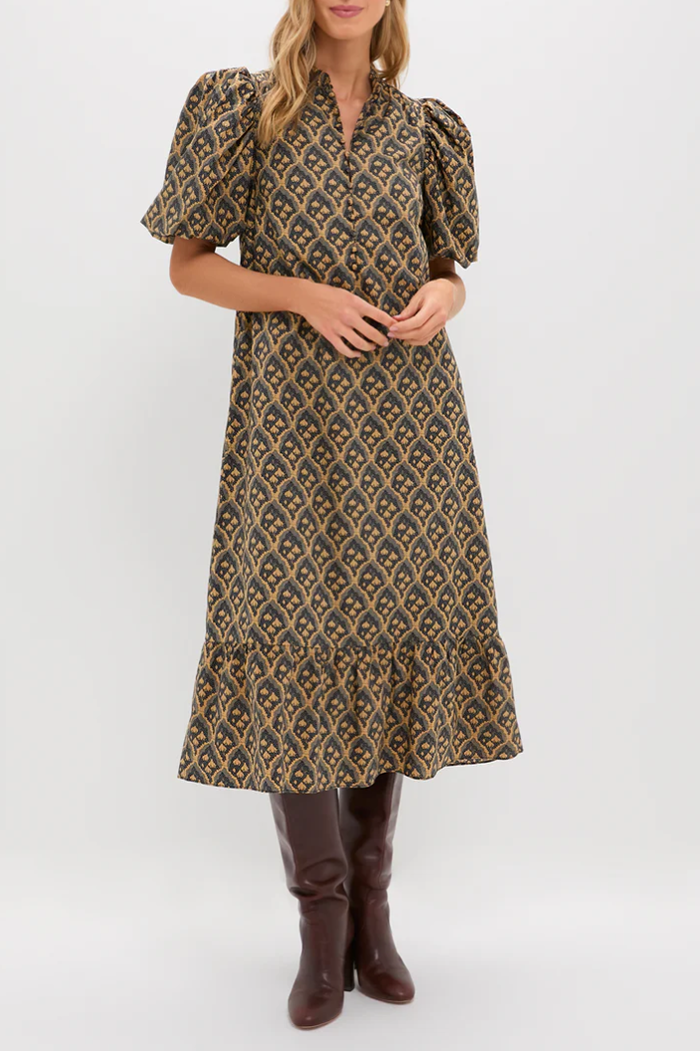 Puff Sleeve Floral Dress