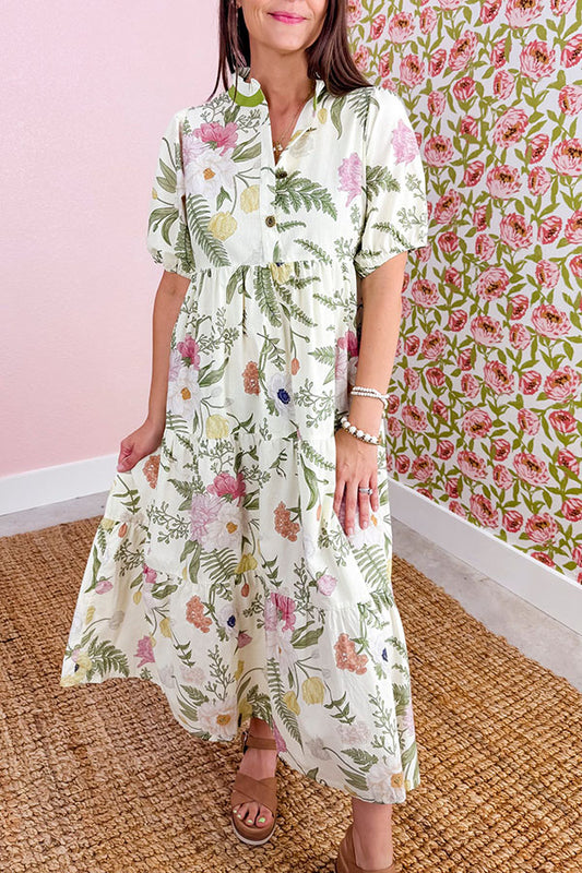 Sunflower Button Floral Dress