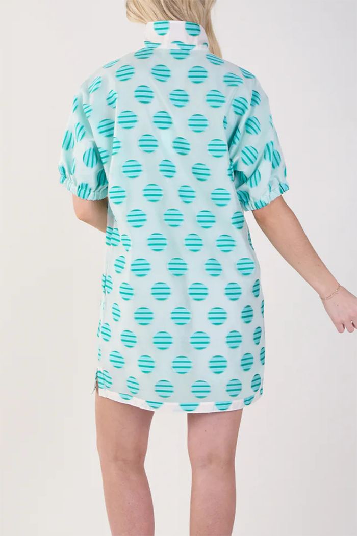 Polka Dot Print Pocket Dress