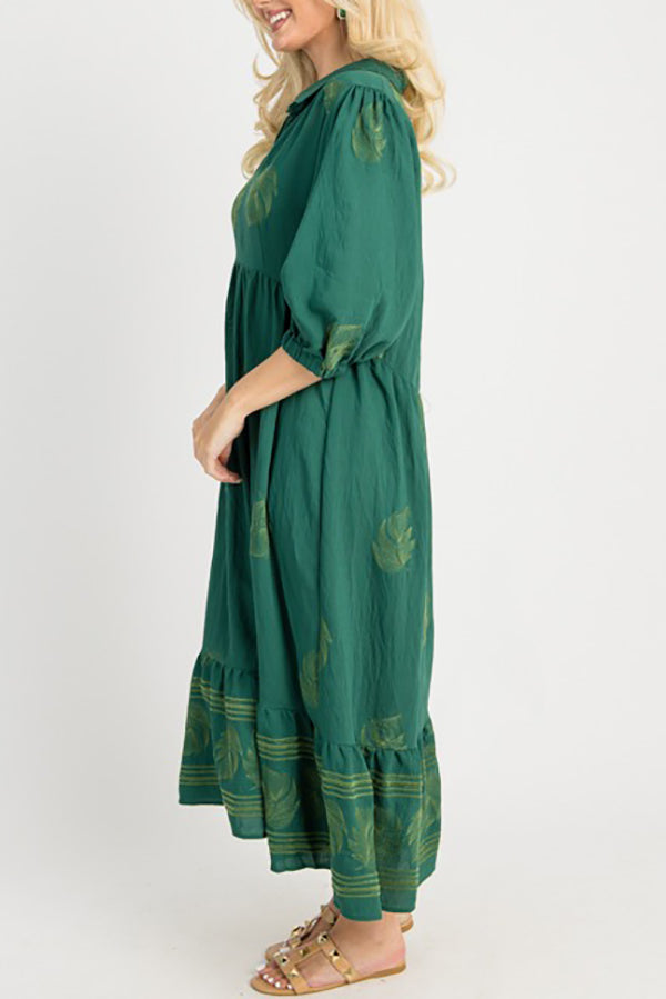 Casual Fallen Leaves Dress