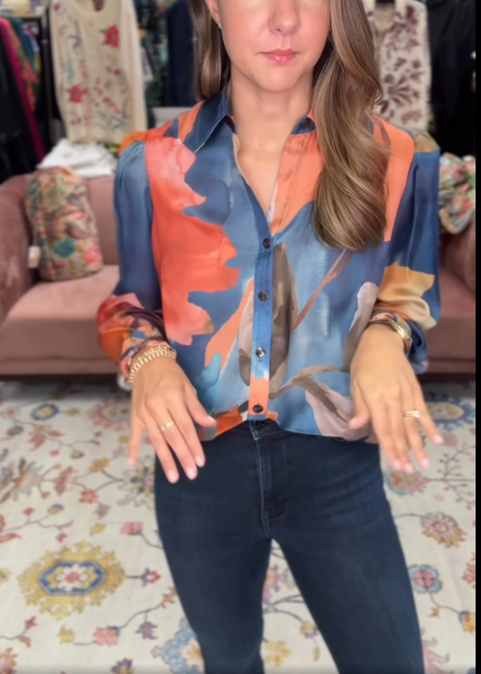 Casual Bold Printed Blouse